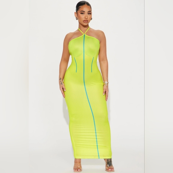 Lime maxi dress - Picture 3 of 3